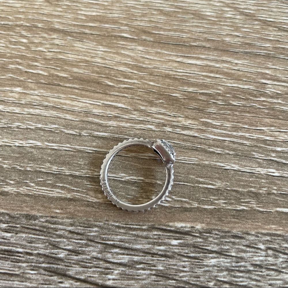 PANDORA Sparkling Halo Ring Square Cut Sterling Silver Cubic Zirconia Size 52 - Picture 4 of 7